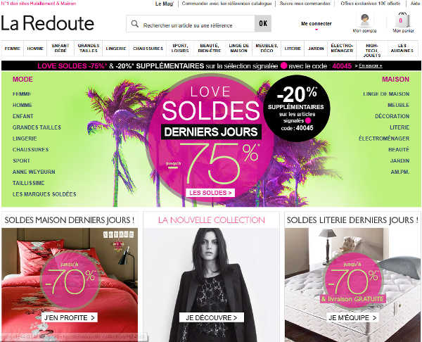 site www.laredoute.fr